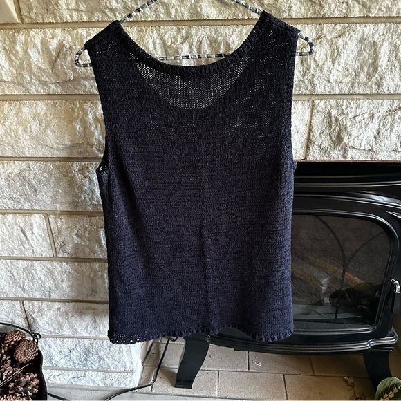 Christopher & Banks knit sweater tank black large 14 - Picture 4 of 5